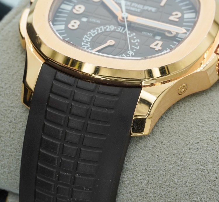 Patek Philippe Aquanaut 5164r Travel Time 18k Rose Gold Boxes Papers