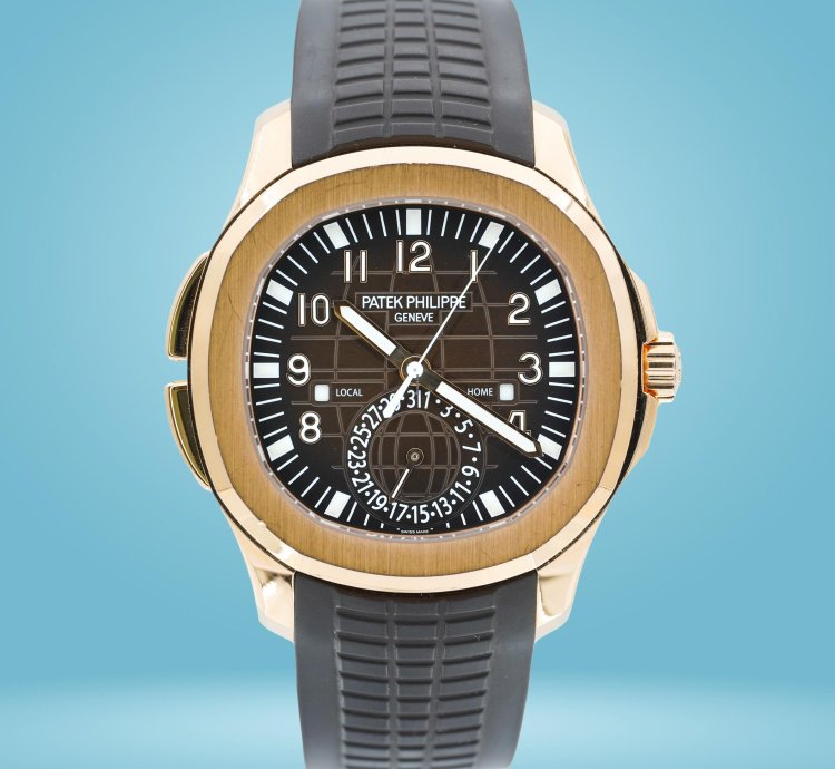 Patek Philippe Aquanaut 5164r Travel Time 18k Rose Gold Boxes Papers