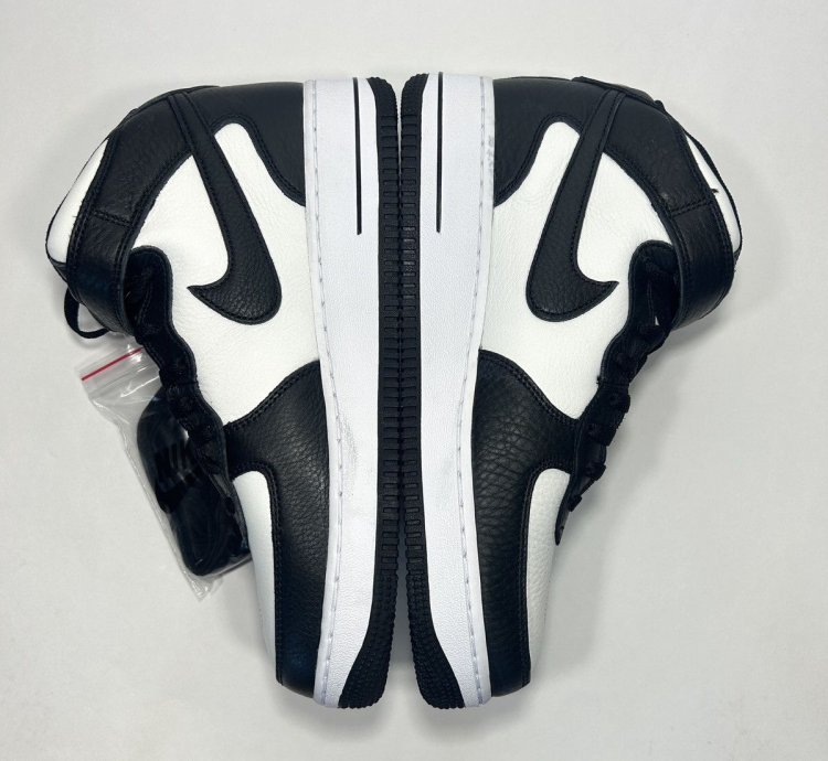 Stussy Nike Air Force 1 Mid Black White Shoes Size 9 5
