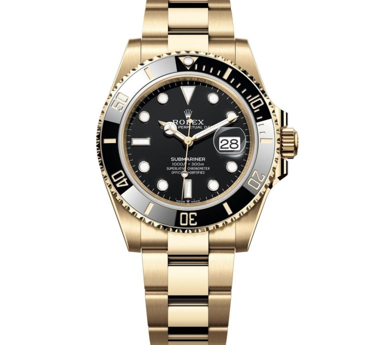 Rolex Submariner Date New 2025 18k Yellow Gold Black Dial Black Ceramic Bezel