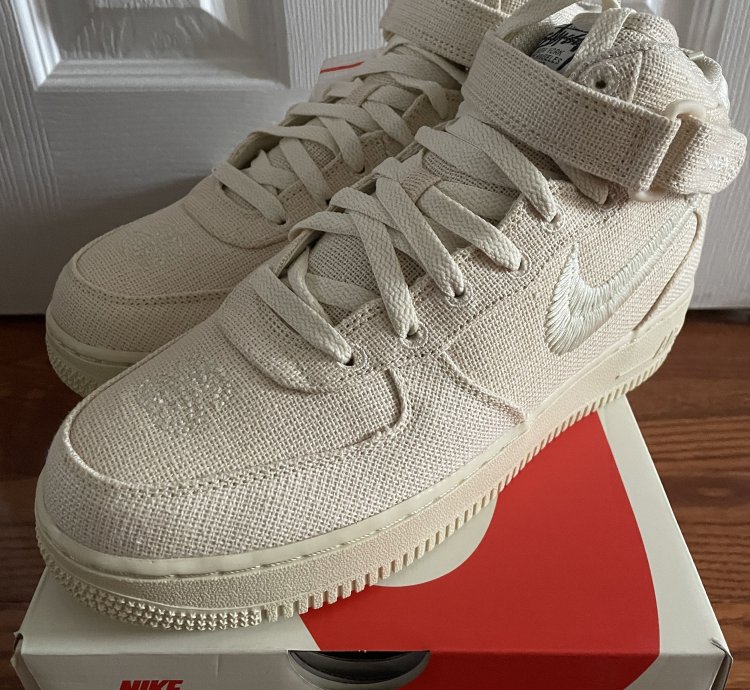 Stussy Nike Air Force 1 Mid Fossil Men 7 Women 8 5 New