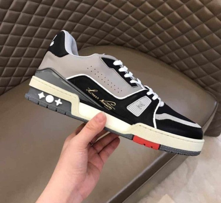 Louisvuitton Trainer Sneaker Grey Black Sneakers