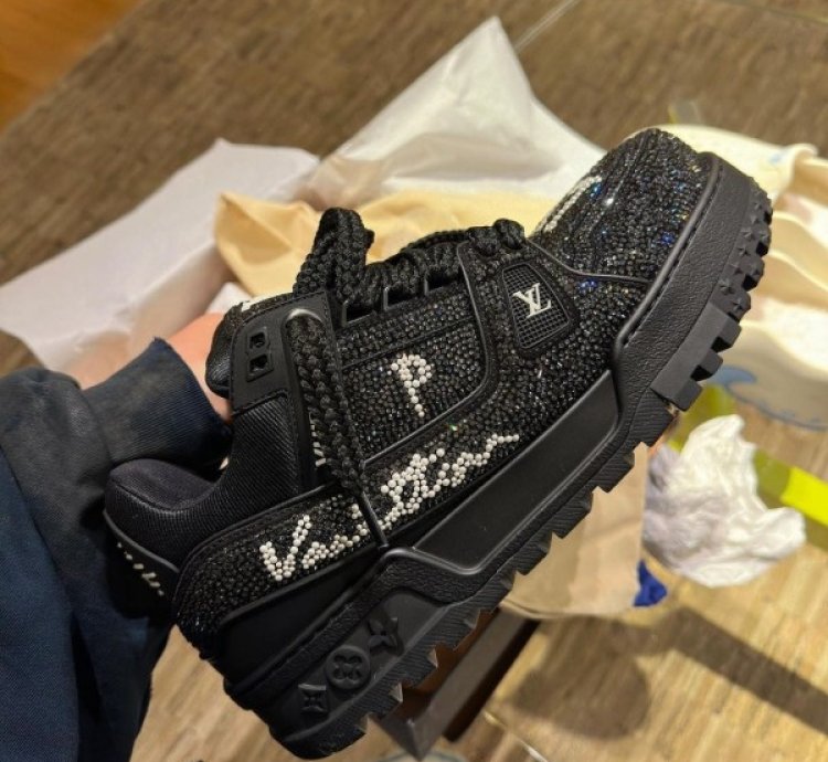 Louisvuitton Trainer Xaxi Crystal Black Diamond Sneakers