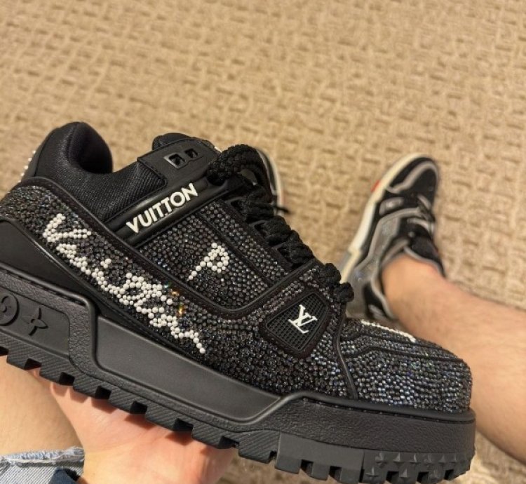Louisvuitton Trainer Xaxi Crystal Black Diamond Sneakers