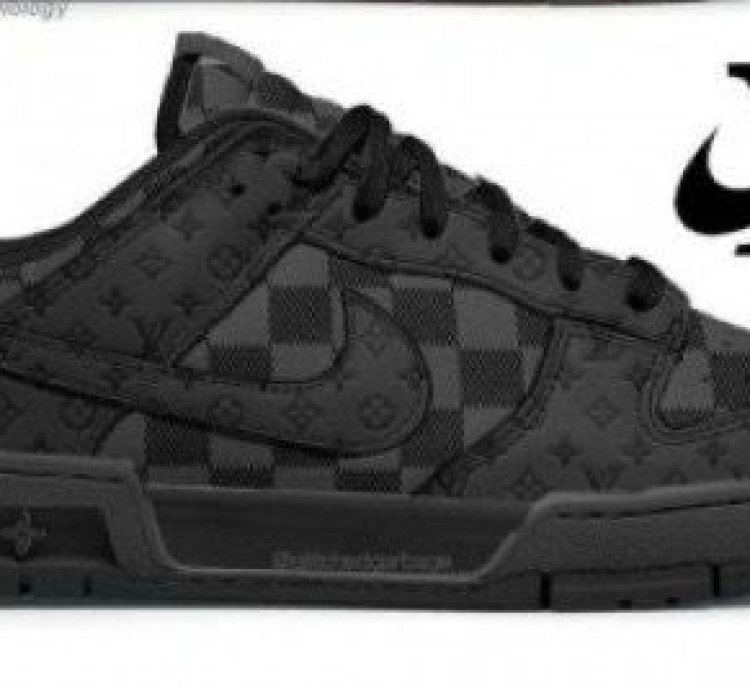 Louisvuitton X Nike Sb Dunk Low Black Sneakers