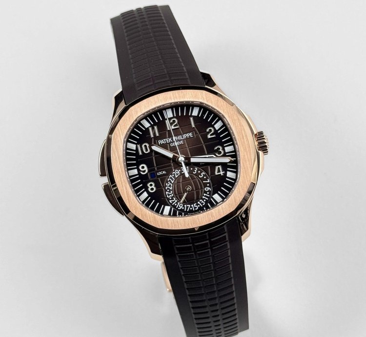 Patek Philippe Aquanaut 5164r-001 Travel Time Brown Dial Rose Gold 2021