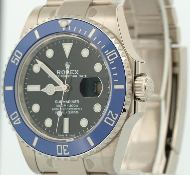 Rolex Submariner Date New Stickered Papers Rolex Submariner 41 Date Blueberry 18k Blue 126619 Lb Box