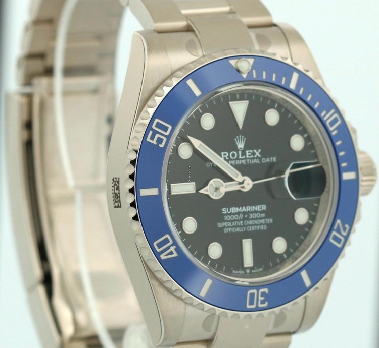 Rolex Submariner Date New Stickered Papers Rolex Submariner 41 Date Blueberry 18k Blue 126619 Lb Box
