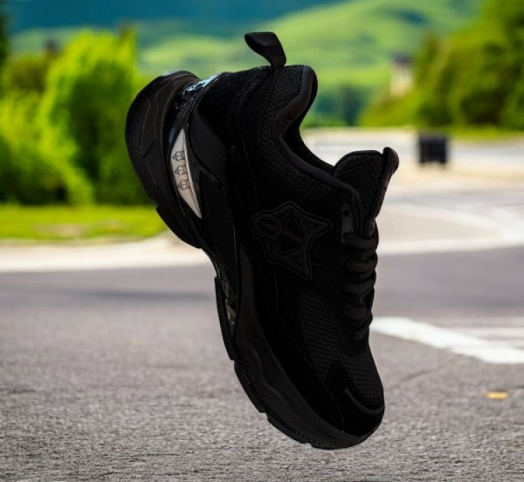 Naked Wolfe Smash Black Silver Mesh Sneakers