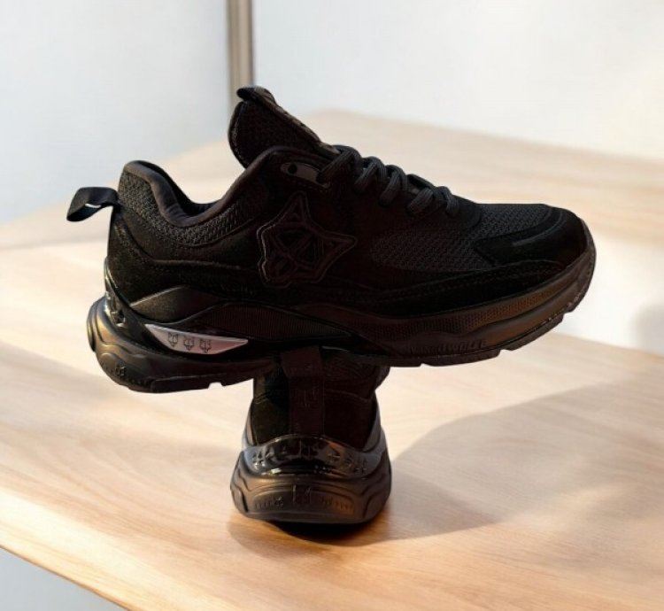 Naked Wolfe Smash Black Silver Mesh Sneakers