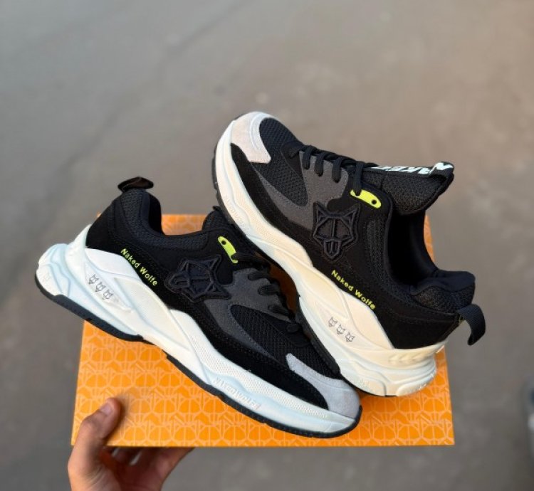 Naked Wolfe Smash Black White Sneakers