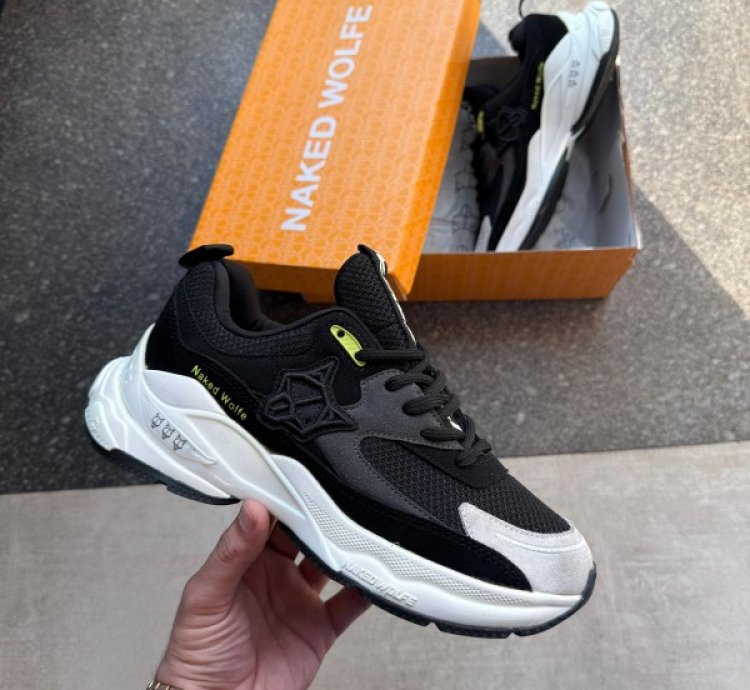 Naked Wolfe Smash Black White Sneakers