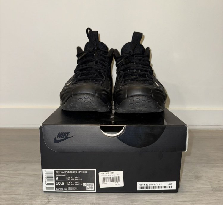 Nike Cdg Foamposite Black Us 9