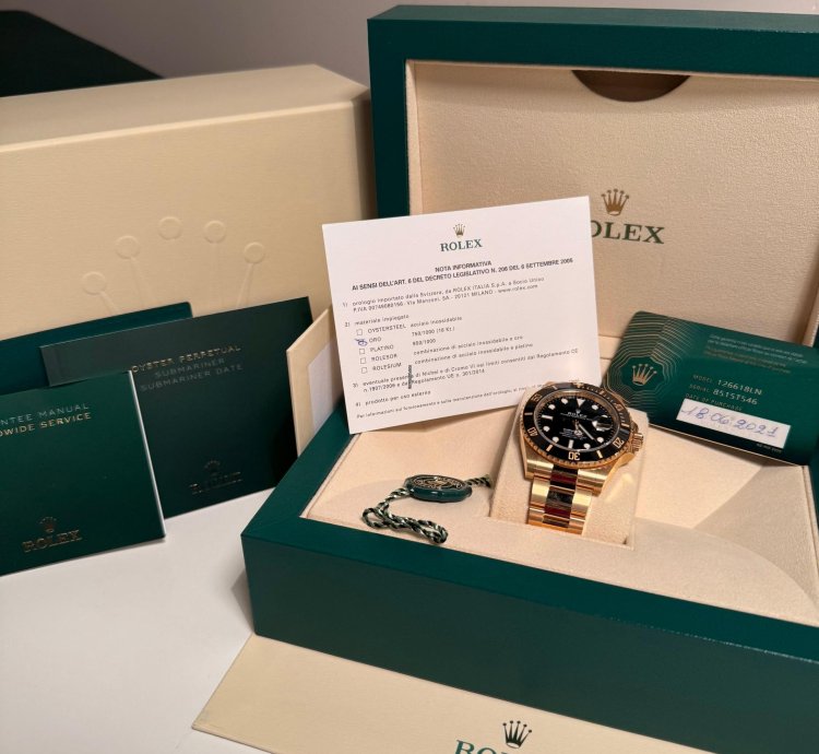 Rolex Submariner Date Oro Giallo Full Set New