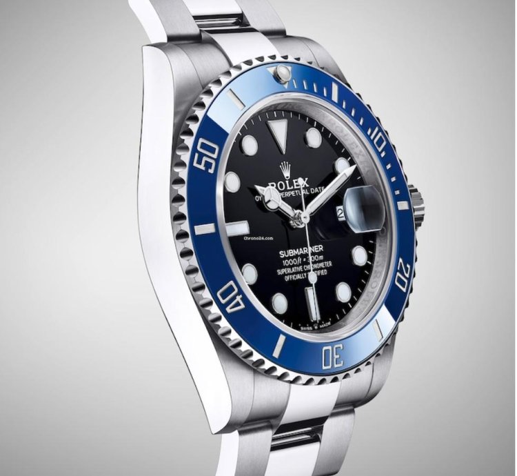 Rolex Submariner Date Oyster Perpetual 41mm 18k White Gold Black Dial Ceramic Blue Bezel 126619lb