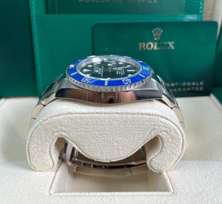 Rolex Submariner Date Oyster Perpetual 41mm 18k White Gold Black Dial Ceramic Blue Bezel 126619lb