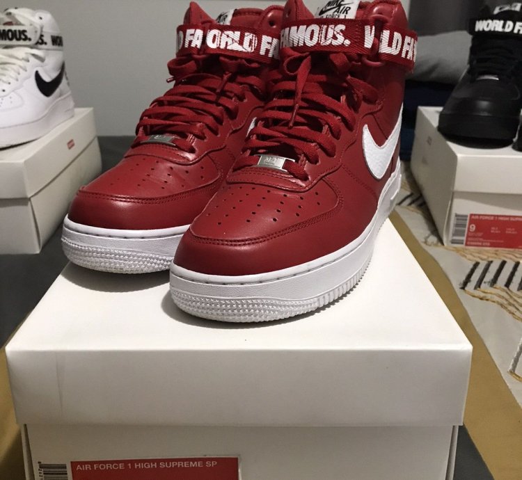 Supreme Air Force 1 High Sp Red 2014