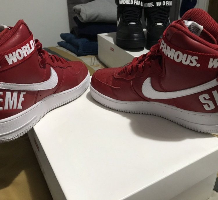 Supreme Air Force 1 High Sp Red 2014