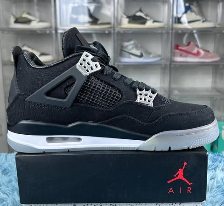 Air Jordan 4 Retro Se Black Canvas