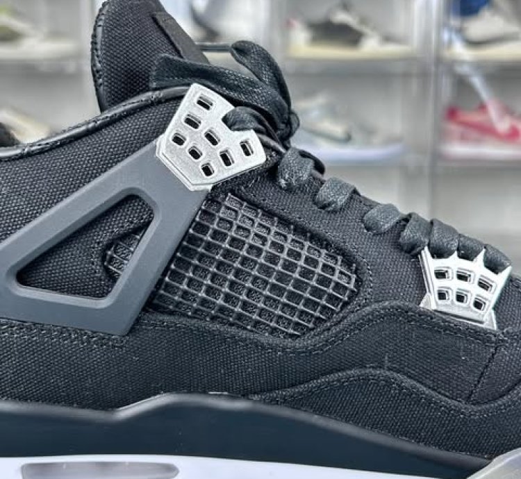 Air Jordan 4 Retro Se Black Canvas