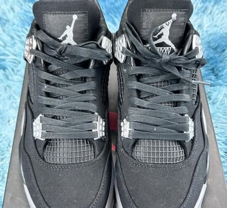 Air Jordan 4 Retro Se Black Canvas