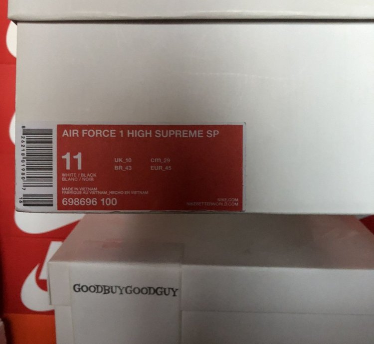Supreme Air Force 1 High Supreme White 2014 Us11