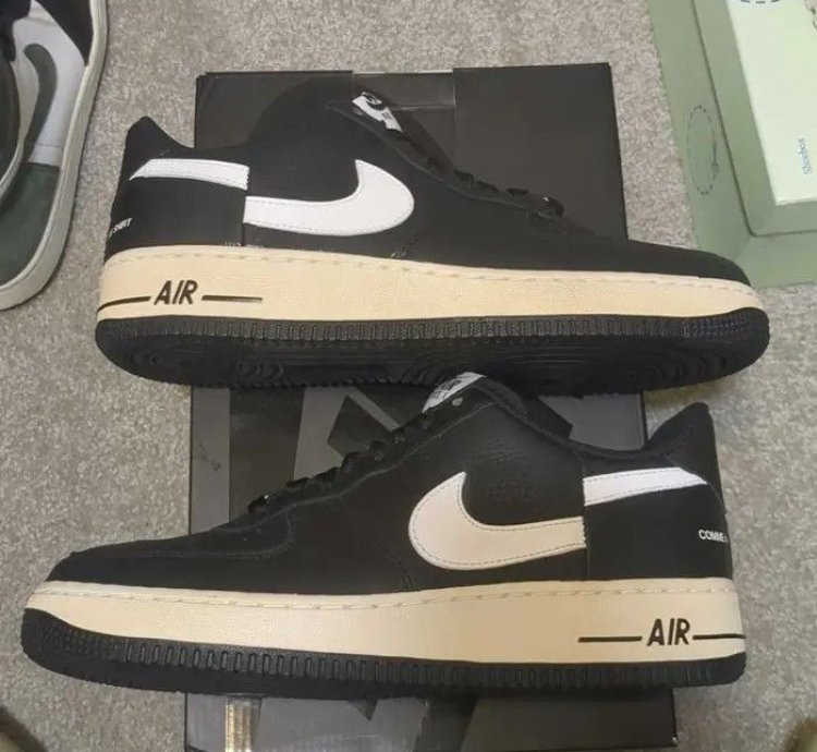 Supreme Comme Des Gar Ons Air Force 1 Low Black Men Size 8 5