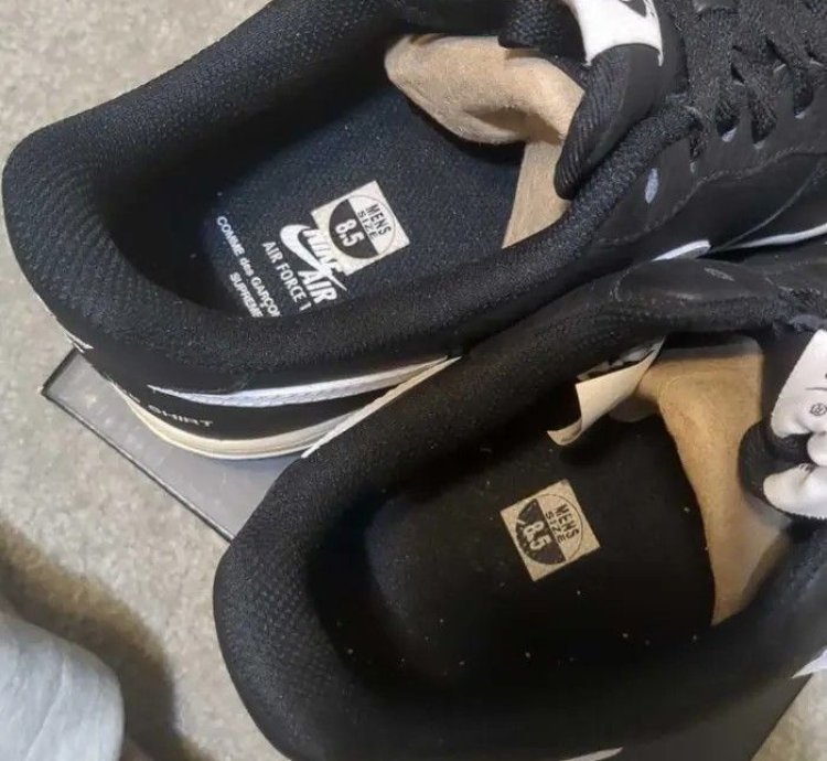 Supreme Comme Des Gar Ons Air Force 1 Low Black Men Size 8 5