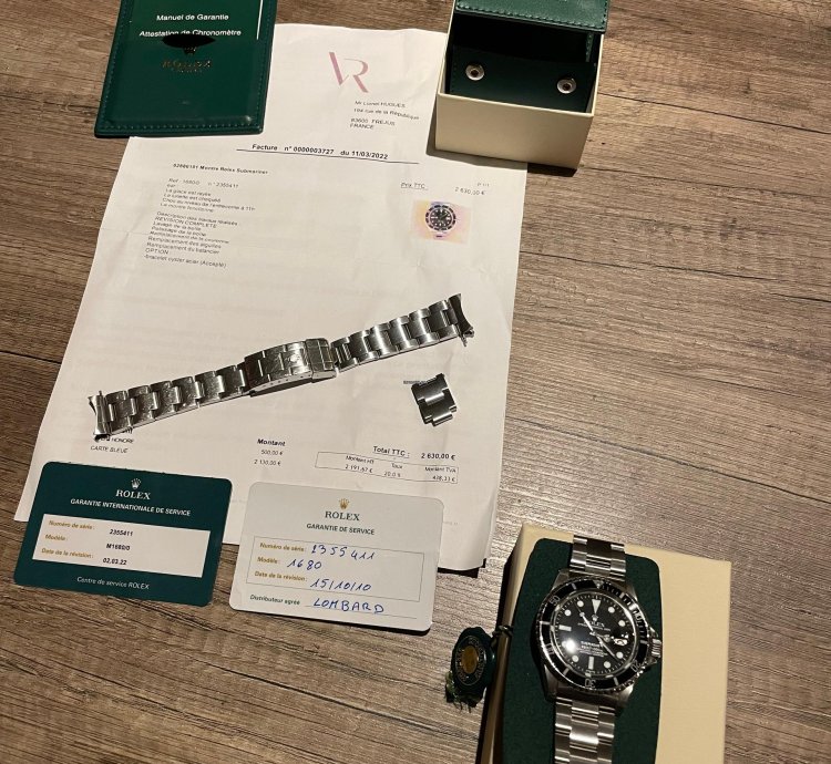 Rolex Submariner Date Vis Et Garantie Avec Facture