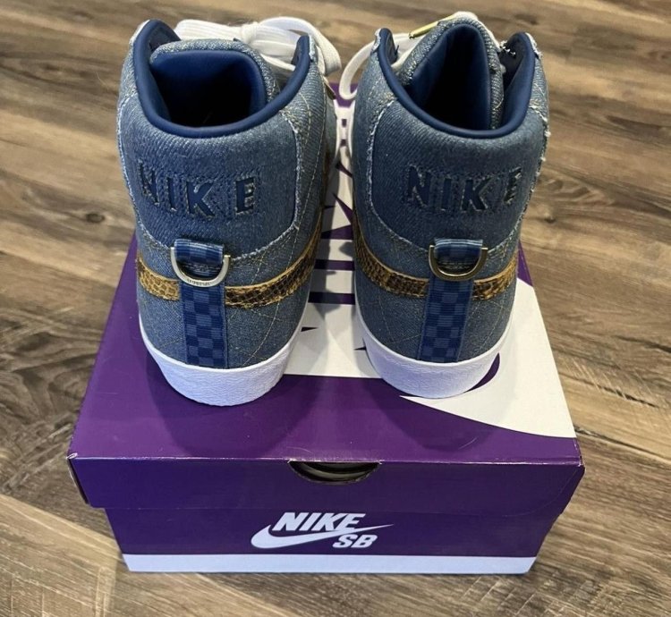 Supreme Denim Nike Sb Blazer Mid Qs