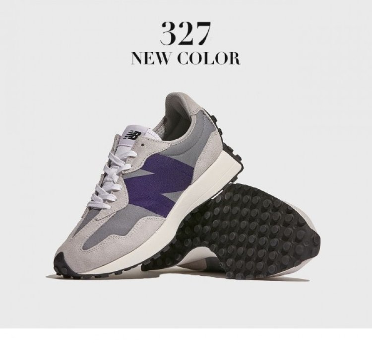 Newbalance 327 Grey Purple Running Shoes