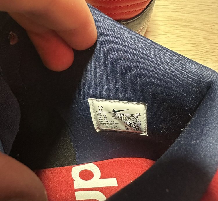 Supreme Dunk High Sb By Any Means - Red Navy