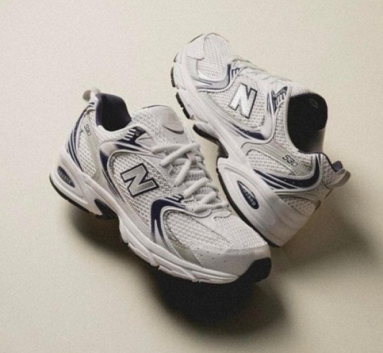 Newbalance 530 White Navy Running Shoes