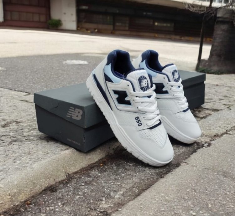Newbalance 550 White Vintage Indigo Sneakers