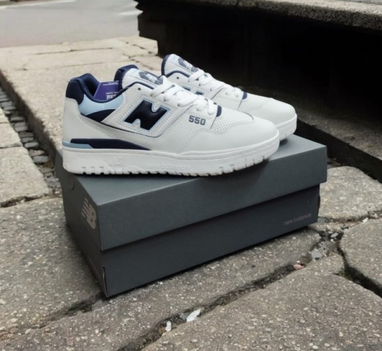 Newbalance 550 White Vintage Indigo Sneakers