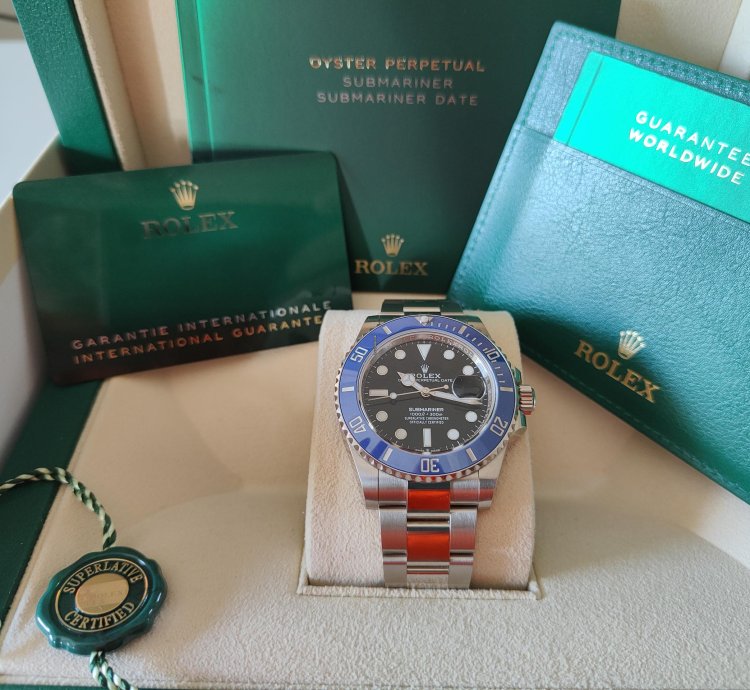 Rolex Submariner Date White Gold Unworn Full Set 2022 Official Rolex Warranty