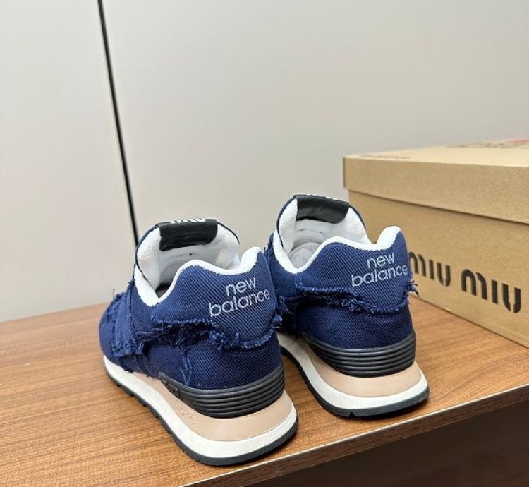 Newbalance 574 X Miu Miu Denim Sneakers