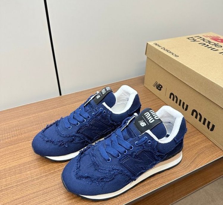 Newbalance 574 X Miu Miu Denim Sneakers