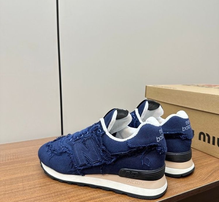 Newbalance 574 X Miu Miu Denim Sneakers