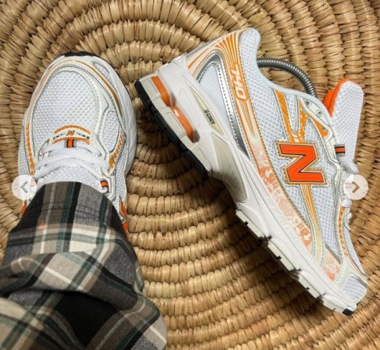 Newbalance 740 Silver Orange Running Shoes