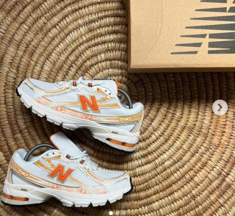 Newbalance 740 Silver Orange Running Shoes