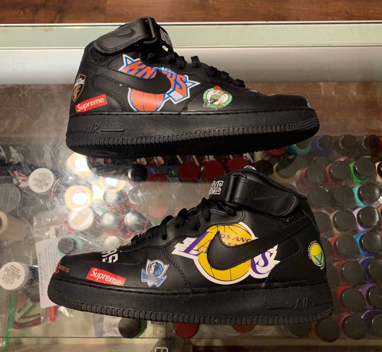 Supreme Nba Air Force 1 Mid 07 Black