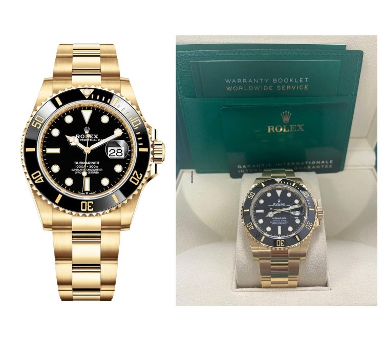 Rolex Submariner Date Yellow Gold Submariner Date Watch - Black Bezel - Black Dial 126618ln