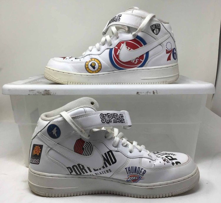 Supreme Nba Air Force 1 Mid White