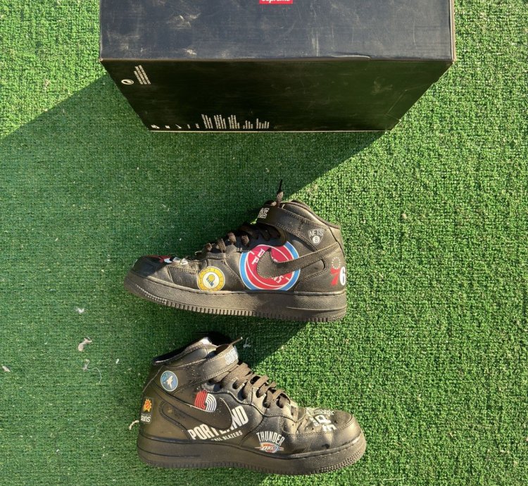 Supreme Nba Black Nike Air Force 1 Mid
