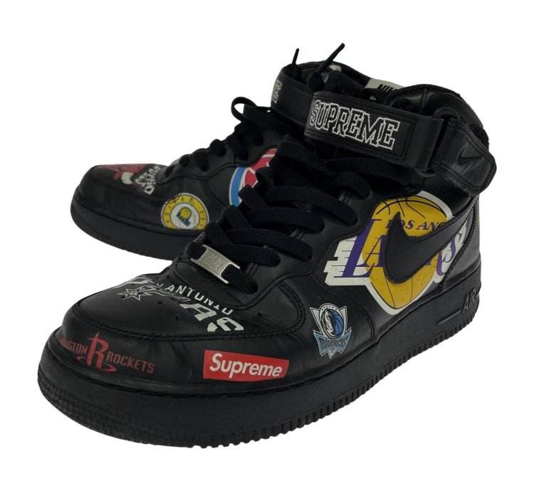 Supreme Nba Nike Air Force 1 Mid 07 Black Size Us 9 0