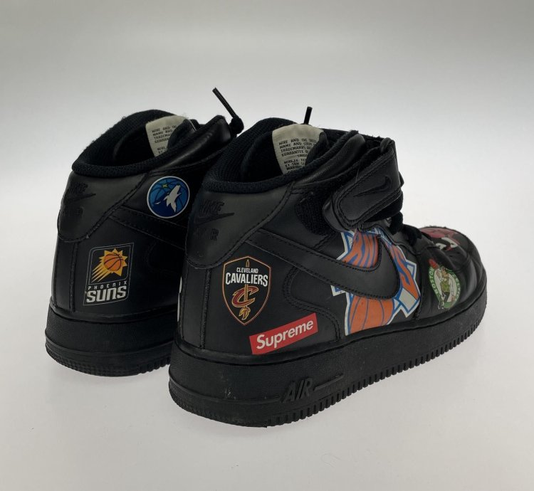 Supreme Nba Nike Air Force 1 Mid 07 Black Size Us 9 0
