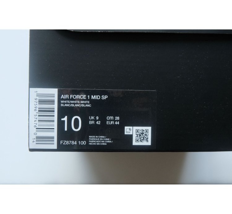 Supreme Nike Af1 Mid Air Force 1 Sp Shoes Mens Sz 10 Womens