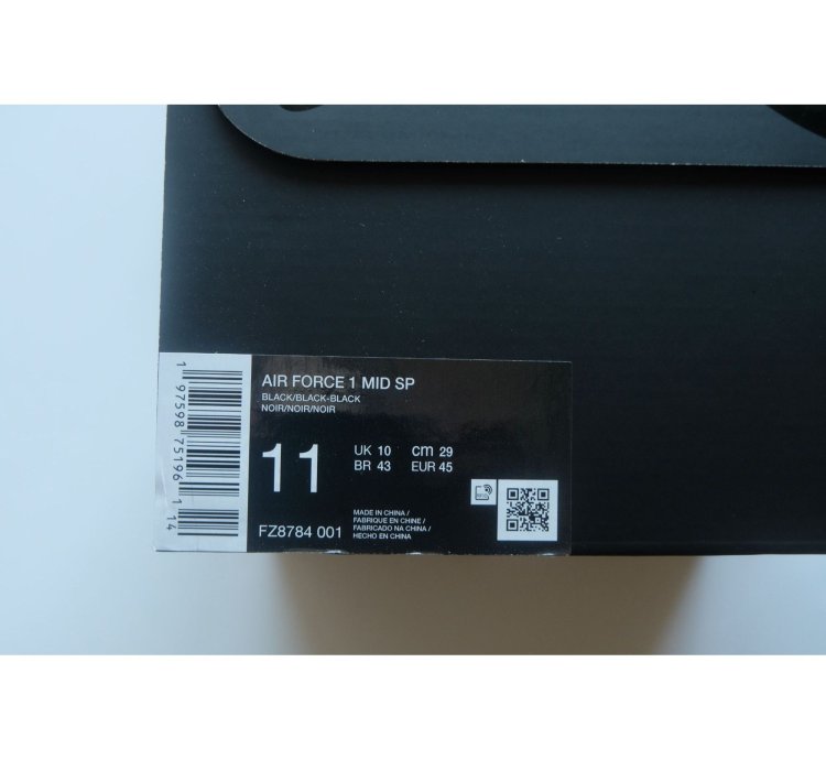 Supreme Nike Af1 Mid Air Force 1 Sp Shoes Mens Sz 11 Womens