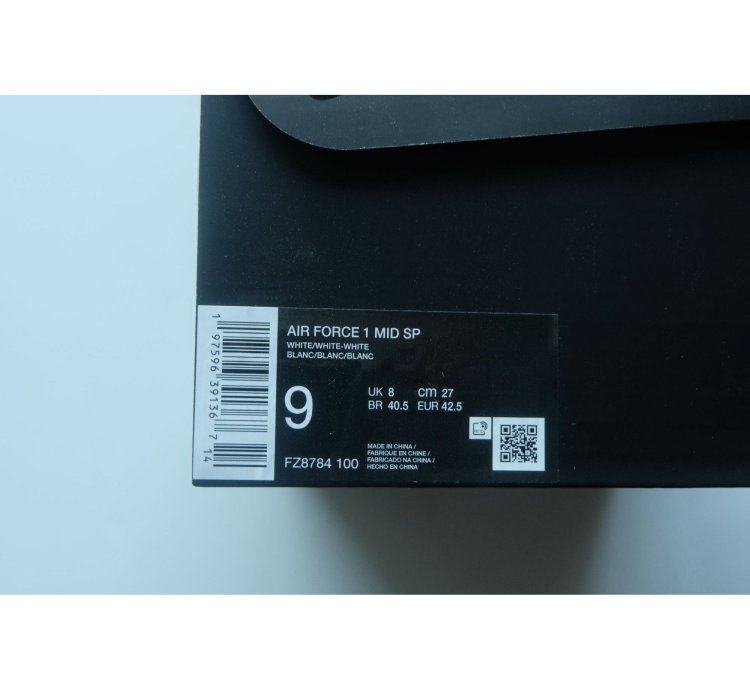 Supreme Nike Af1 Mid Air Force 1 Sp Shoes Mens Sz 9 Womens
